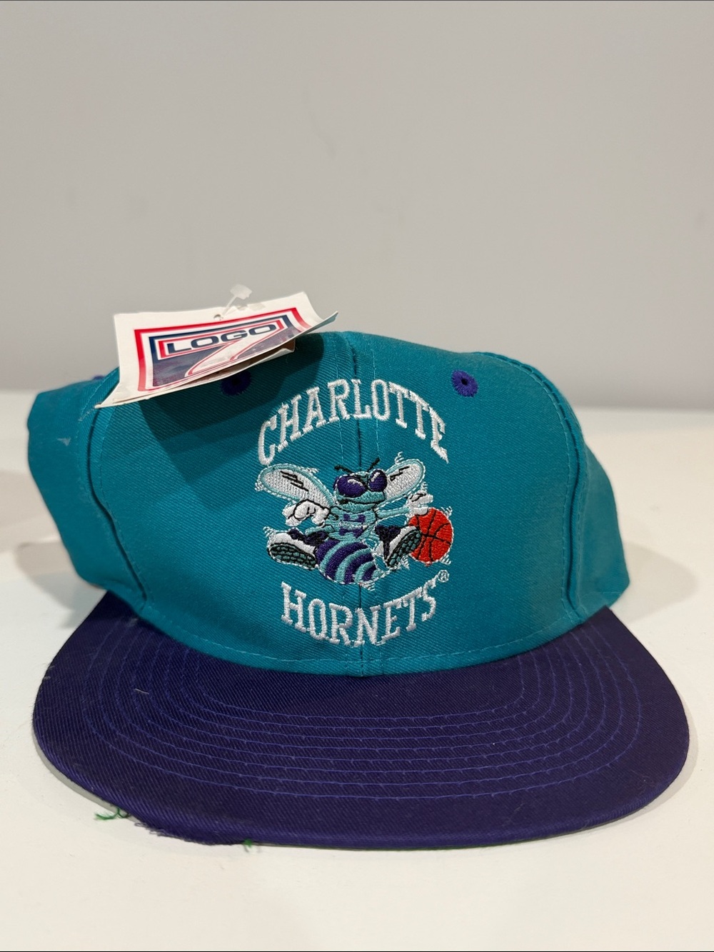 Charlotte Hornets Teal & Purple Logo 7 Snapback Hat